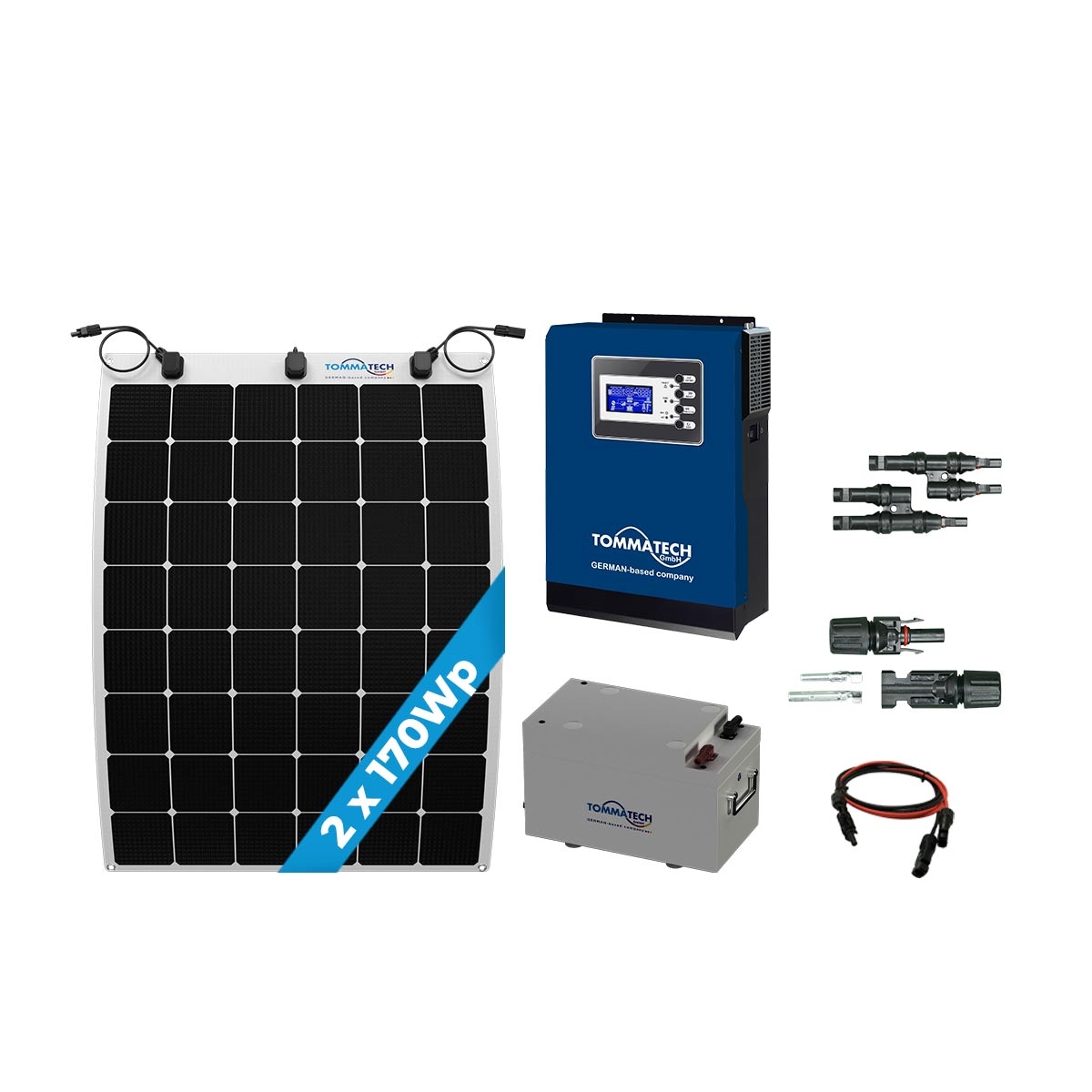 2 Panel(170Wp) 3KWE Off-Grid(24V) Solar Paket