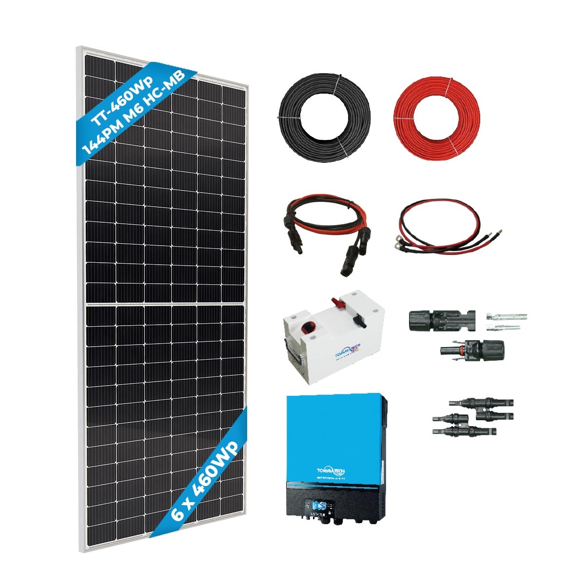 6 Panel(460Wp) 3.6kWe Off-Grid(24V) Solarpaket