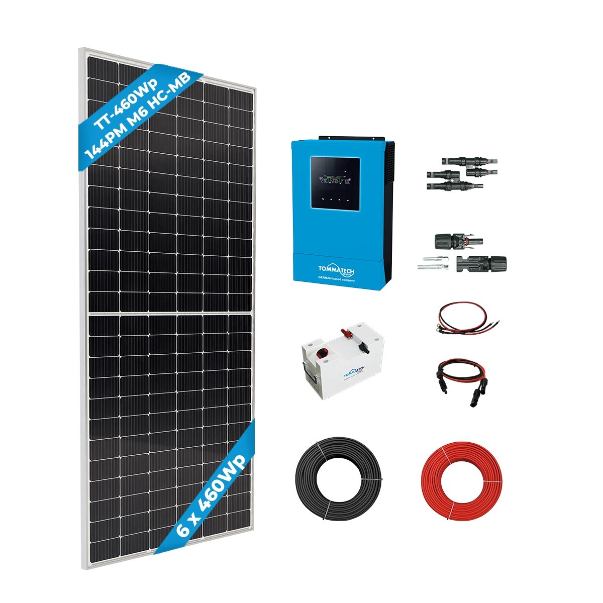 6 Panel(460Wp) 5.6kWe Off-Grid(48V) Solarpaket