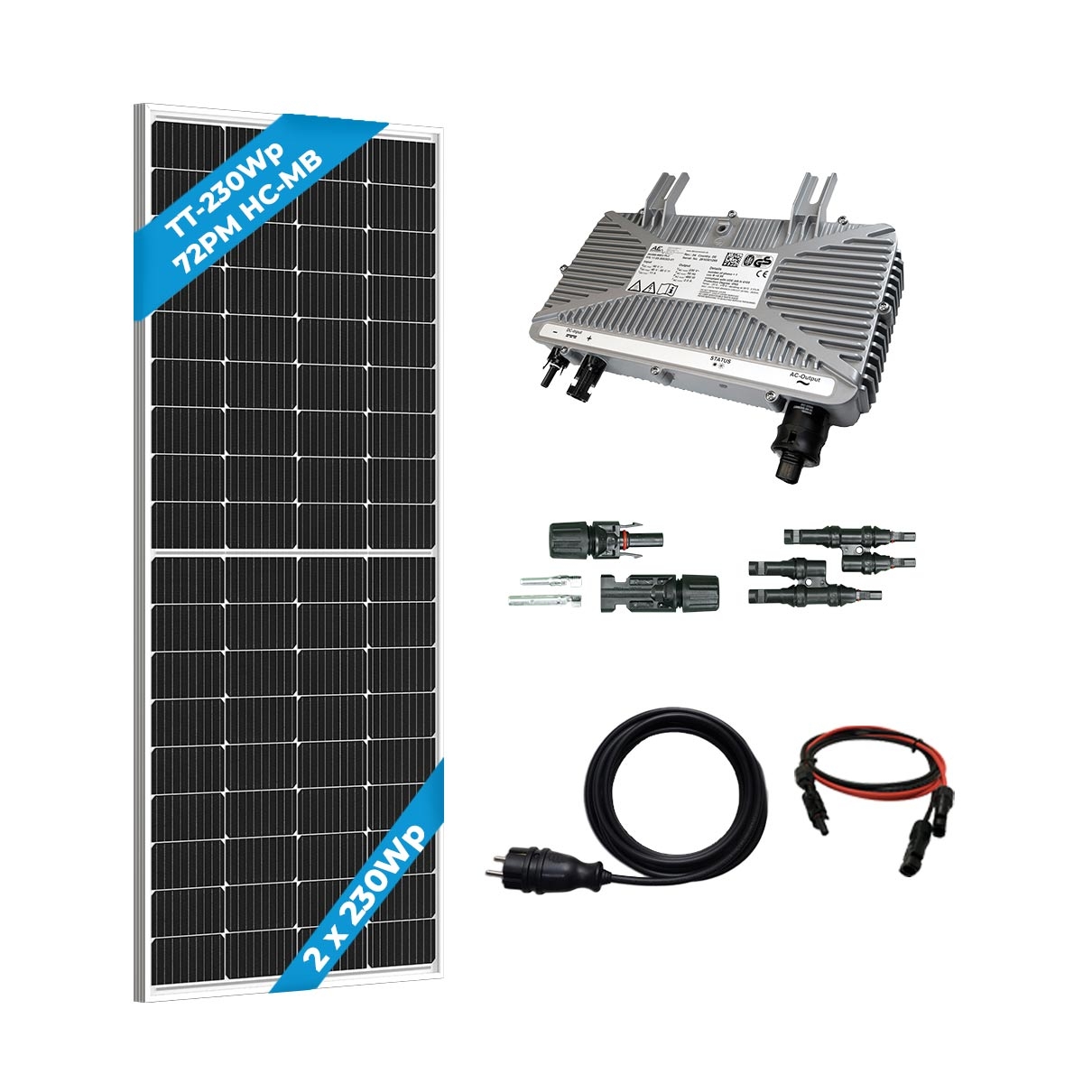 TommaTech 350We 2x230Wp Micro Inverter Package