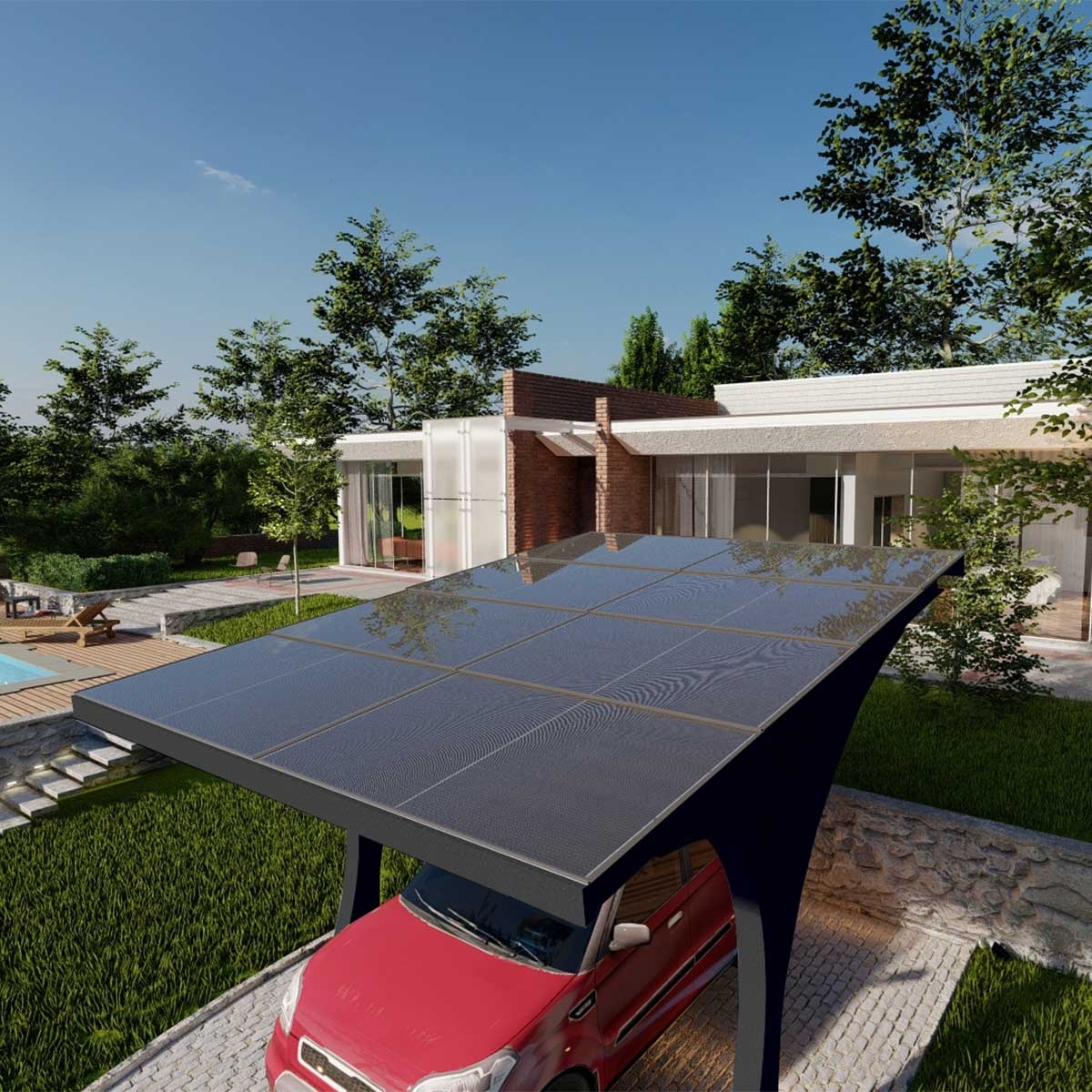 TommaTech 1 Car Solar Car Parking Package 570Wp