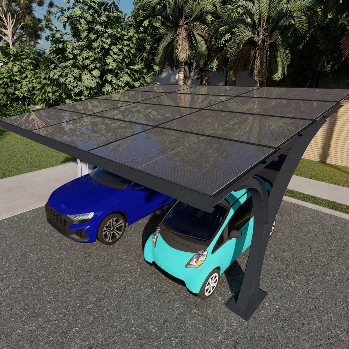 TommaTech 2 Car Solar Car Parking Package 430Wp